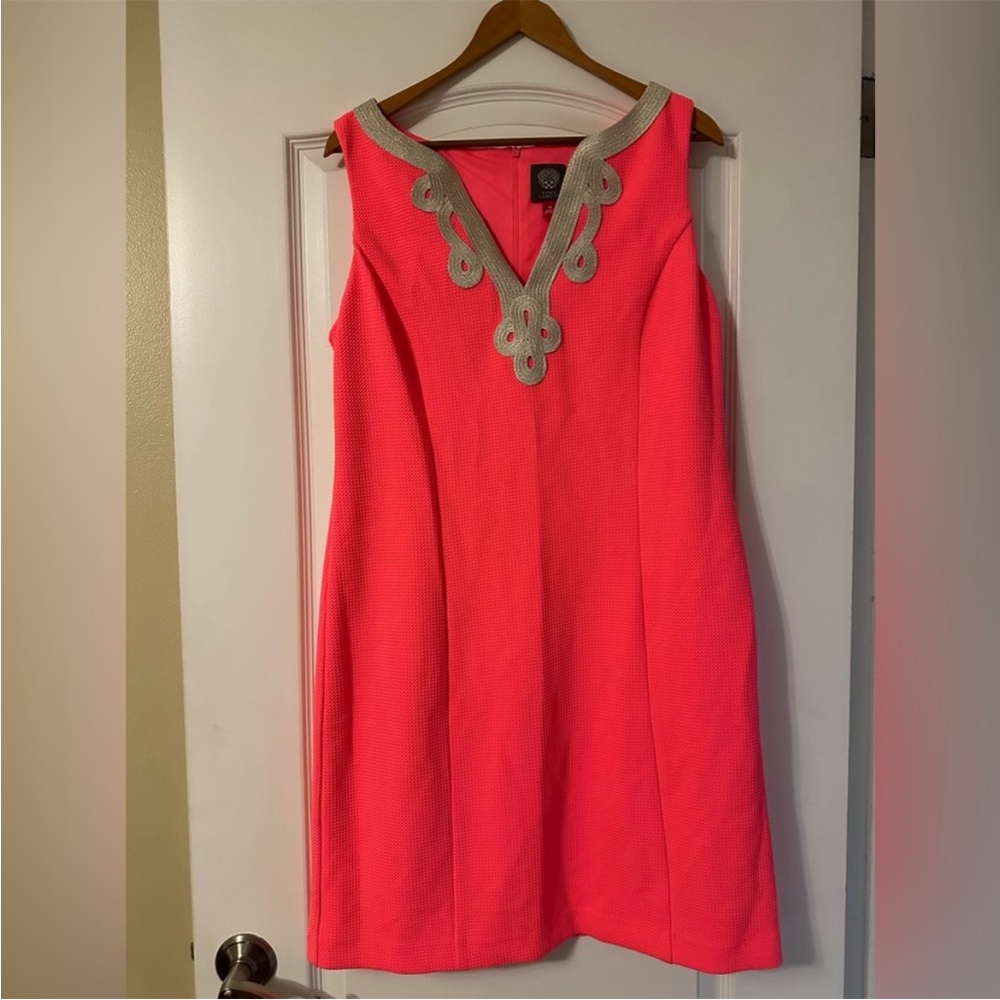 Vince Camuto Pink Dress with Silver Accents